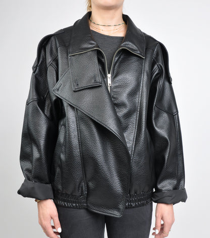 BLOUSON MOTARD EN SIMILICUIR