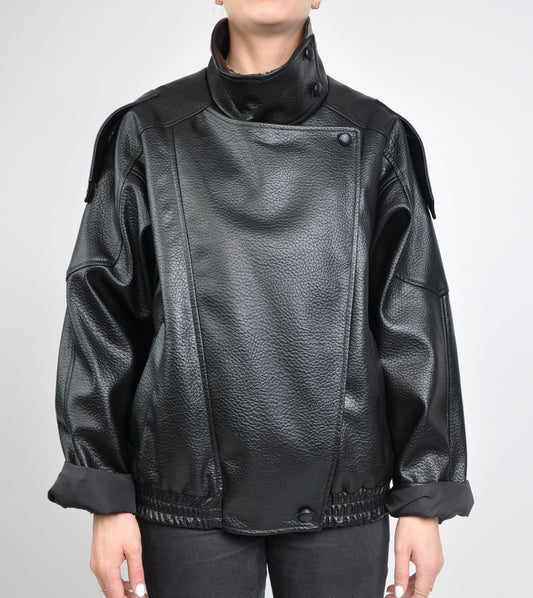 BLOUSON MOTARD EN SIMILICUIR