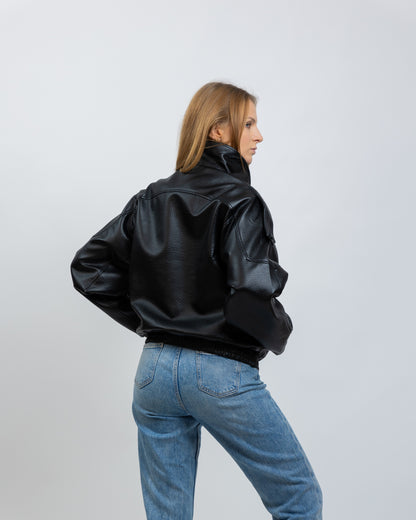 BLOUSON MOTARD EN SIMILICUIR