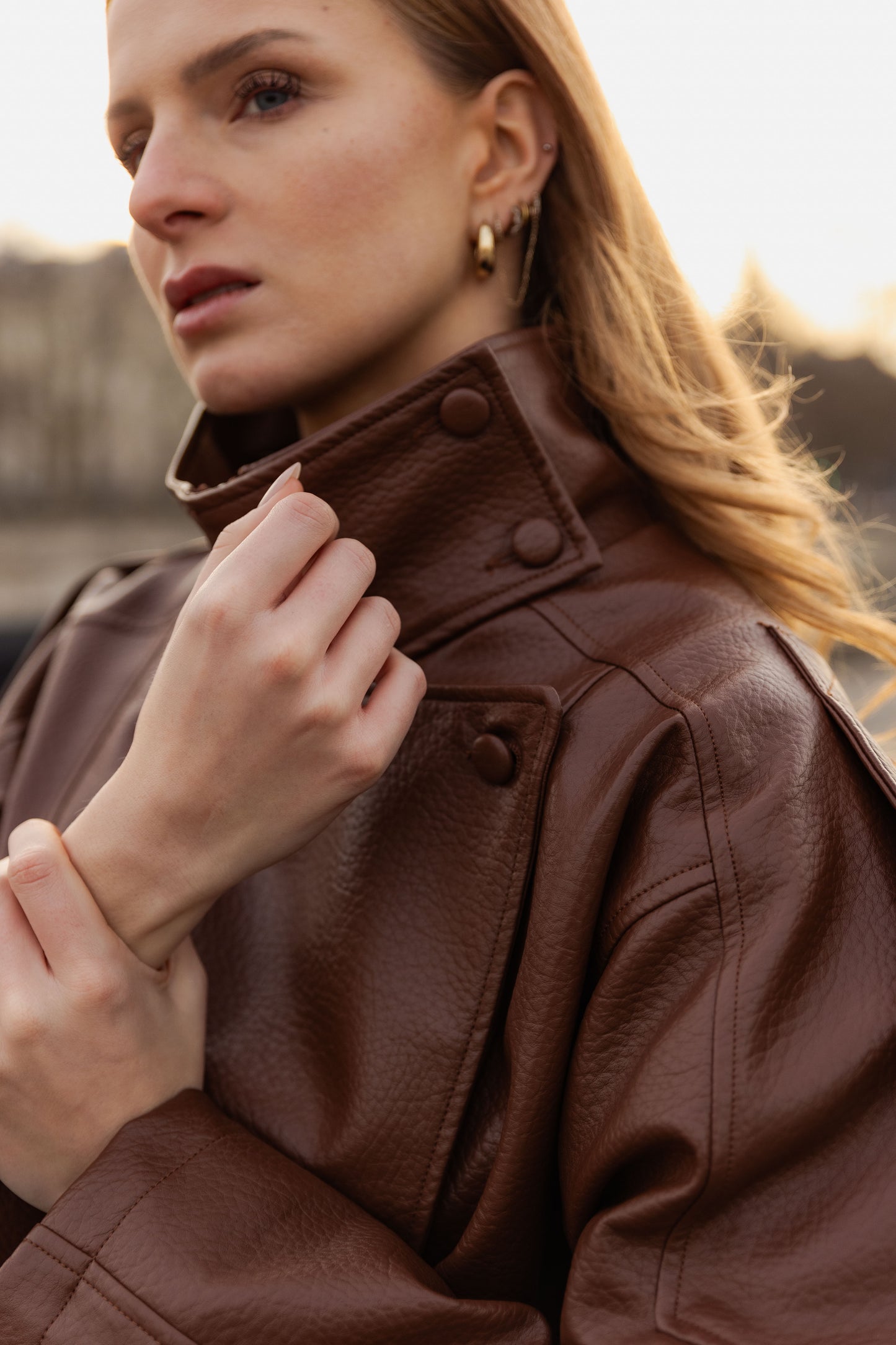 BLOUSON MOTARD EN SIMILICUIR