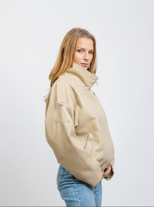 BLOUSON MOTARD EN SIMILICUIR