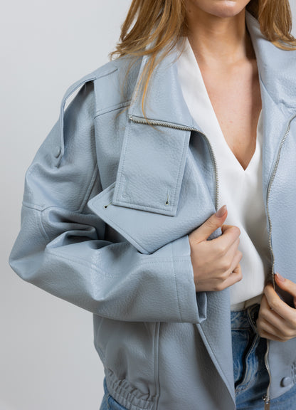 BLOUSON MOTARD EN SIMILICUIR