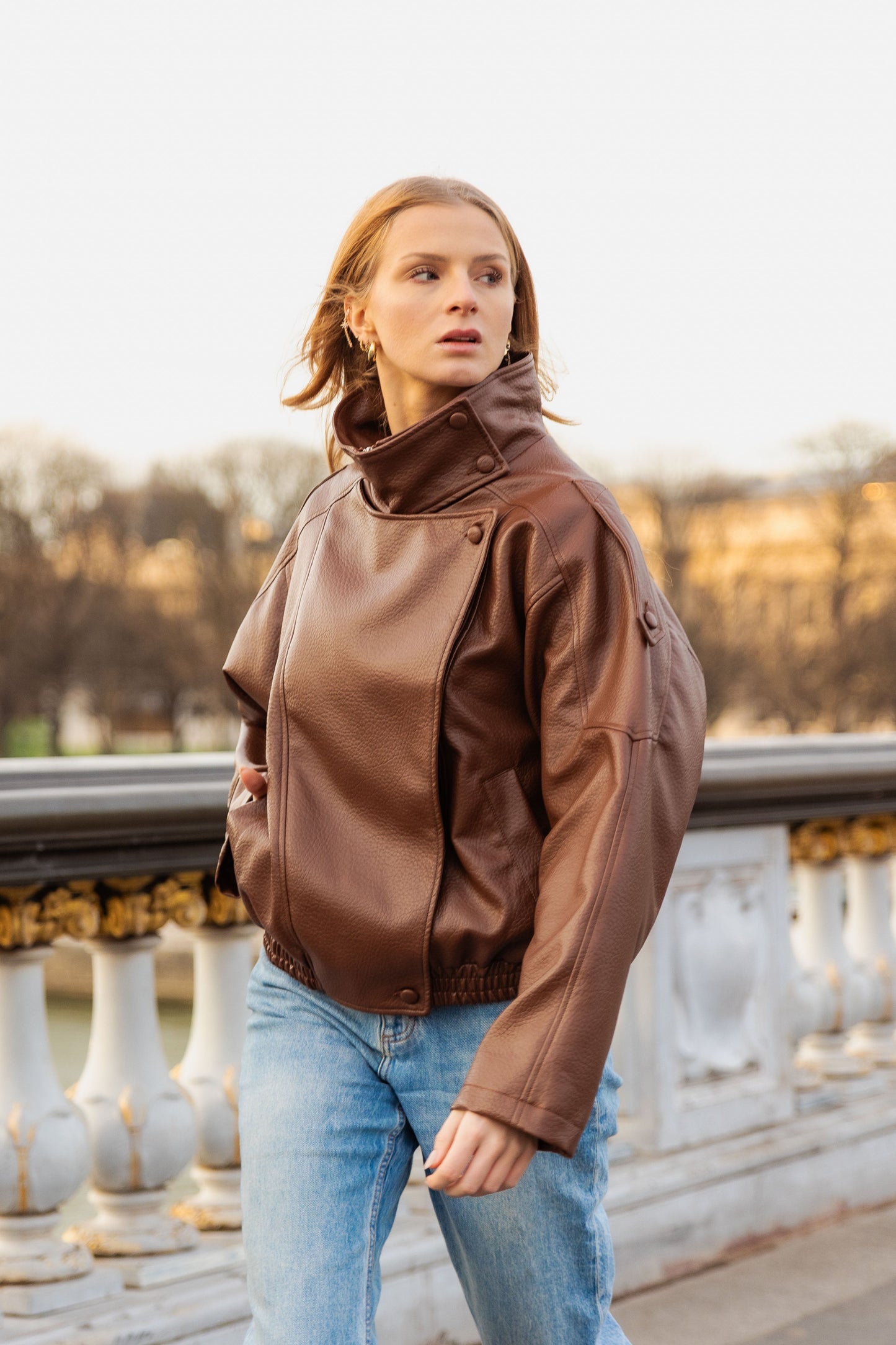 BLOUSON MOTARD EN SIMILICUIR