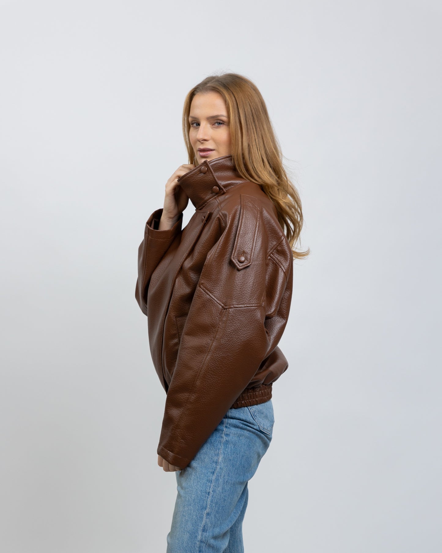 BLOUSON MOTARD EN SIMILICUIR