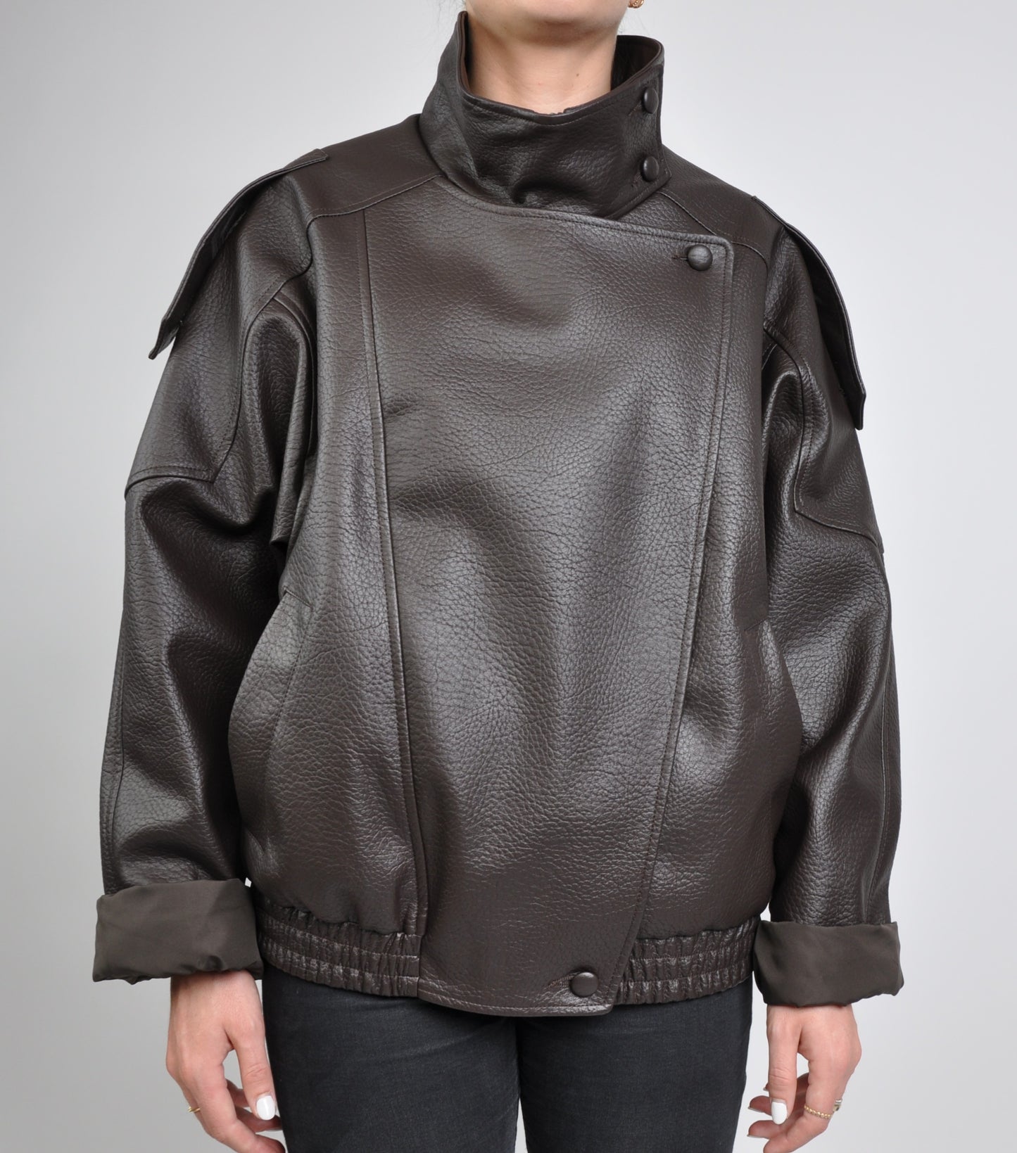 BLOUSON MOTARD EN SIMILICUIR