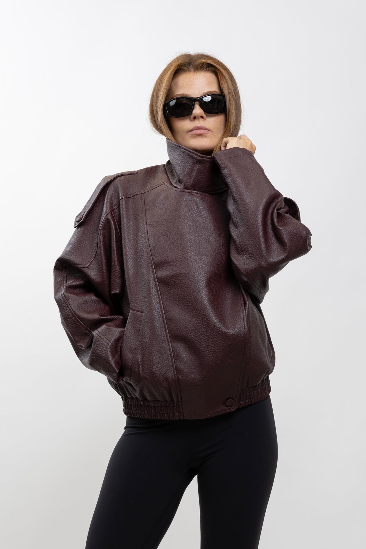 BLOUSON MOTARD EN SIMILICUIR