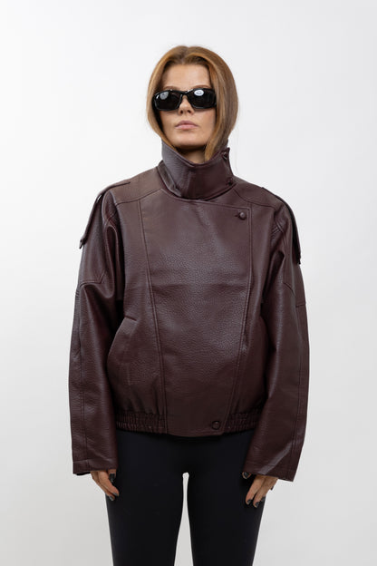 BLOUSON MOTARD EN SIMILICUIR