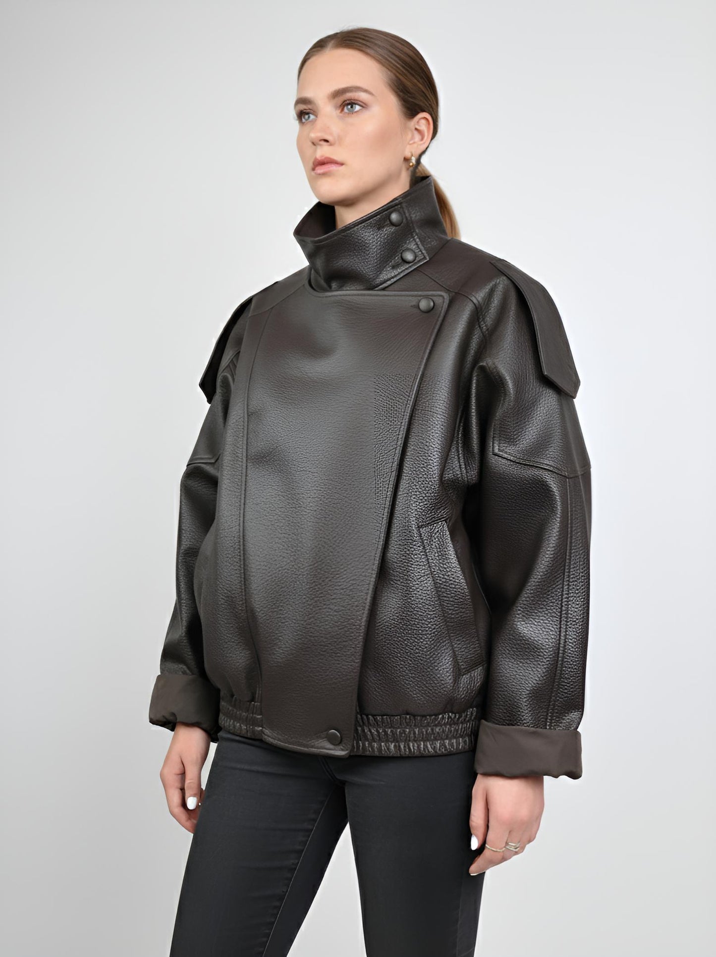 BLOUSON MOTARD EN SIMILICUIR