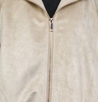 VESTE ZIPPÉE À CAPUCHE EFFET DAIM