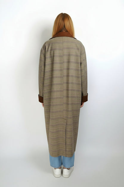 TRENCH REVERSIBLE À CARREAUX