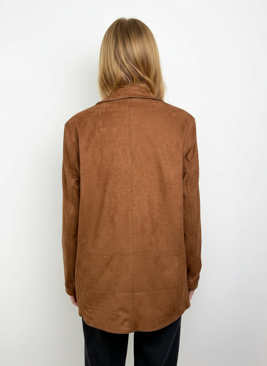 VESTE BLAZER EFFET DAIM