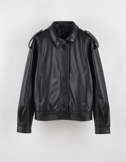 BLOUSON MOTARD EN SIMILICUIR