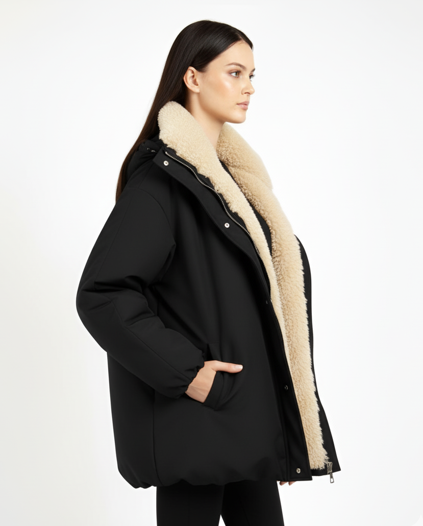 BLOUSON/PARKA AVEC FAUSSE FOURRURE MOUTON