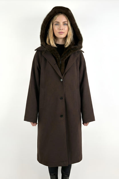 2-PIECE COAT WITH FAUX FUR