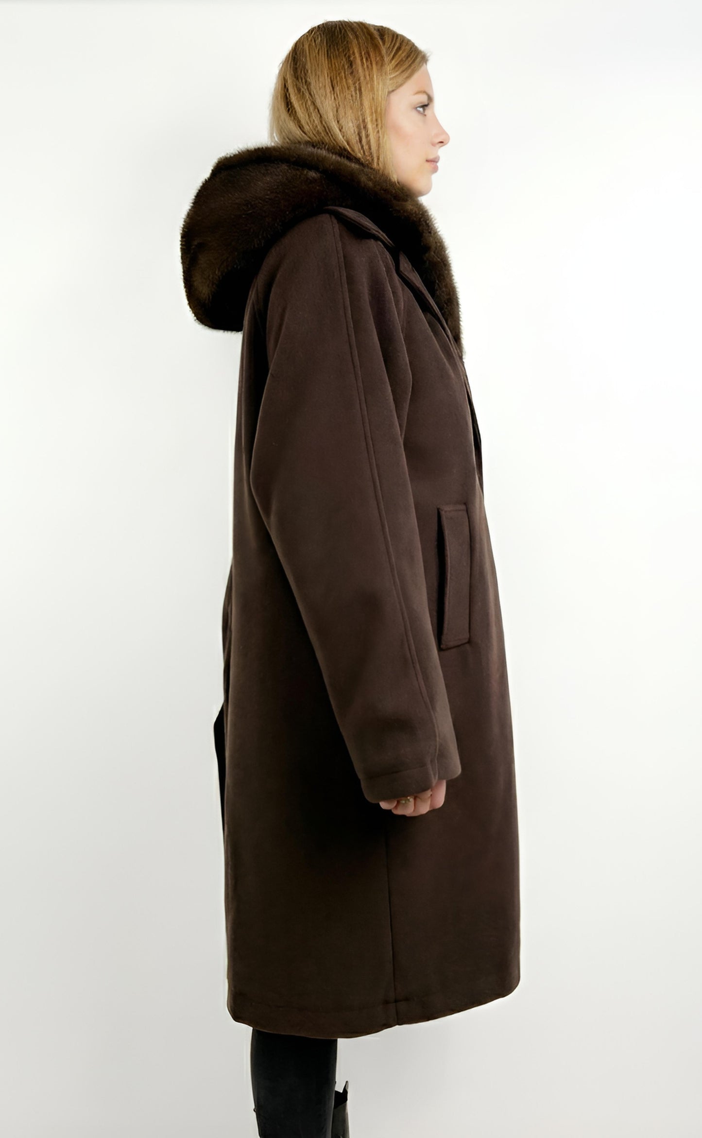 2-PIECE COAT WITH FAUX FUR