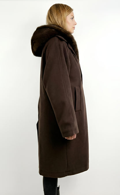 2-PIECE COAT WITH FAUX FUR