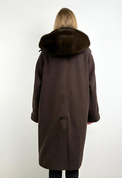 2-PIECE COAT WITH FAUX FUR