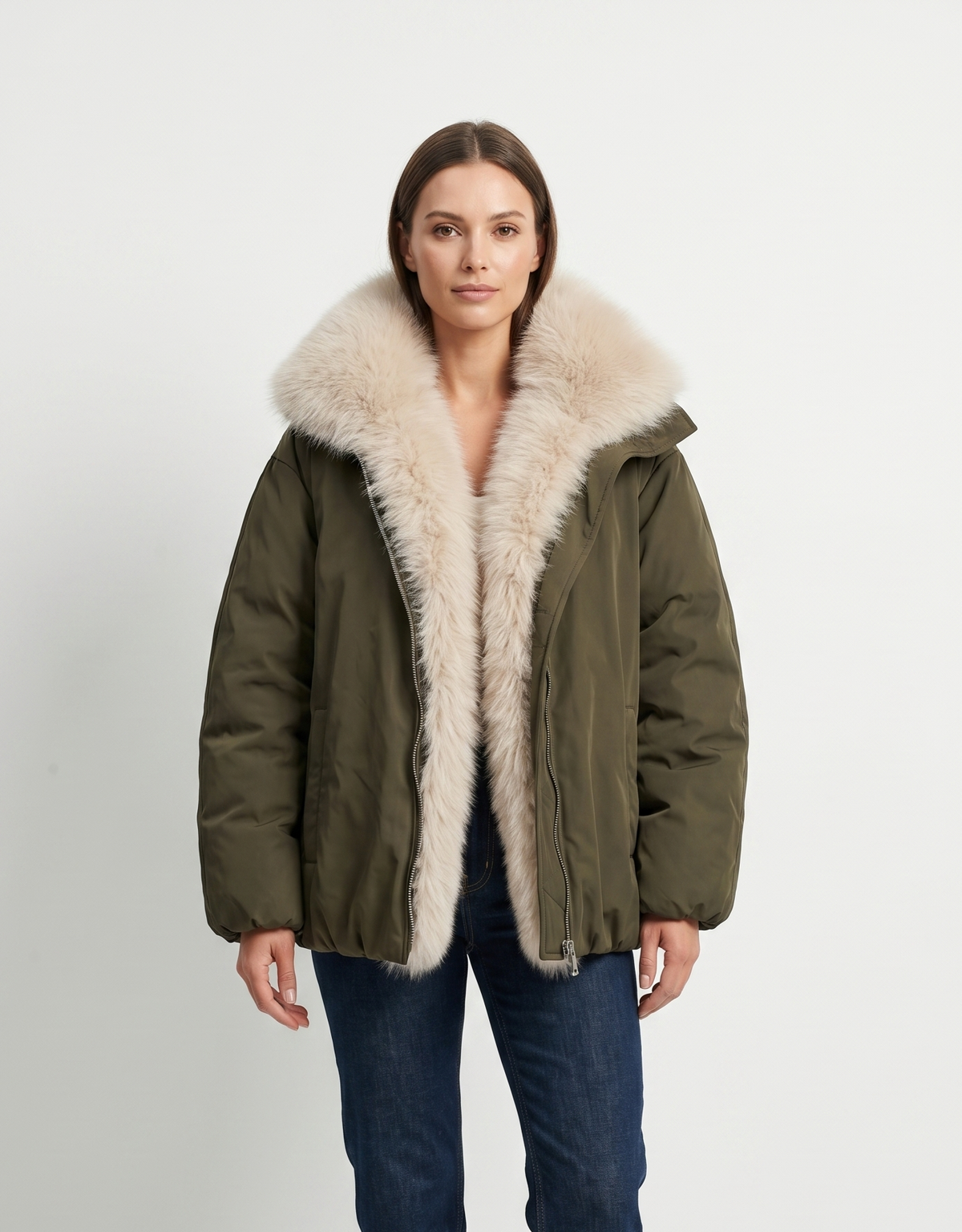 BLOUSON AVEC INTERIEUR EN FAUSSE FOURRURE - K-ZELL PARIS