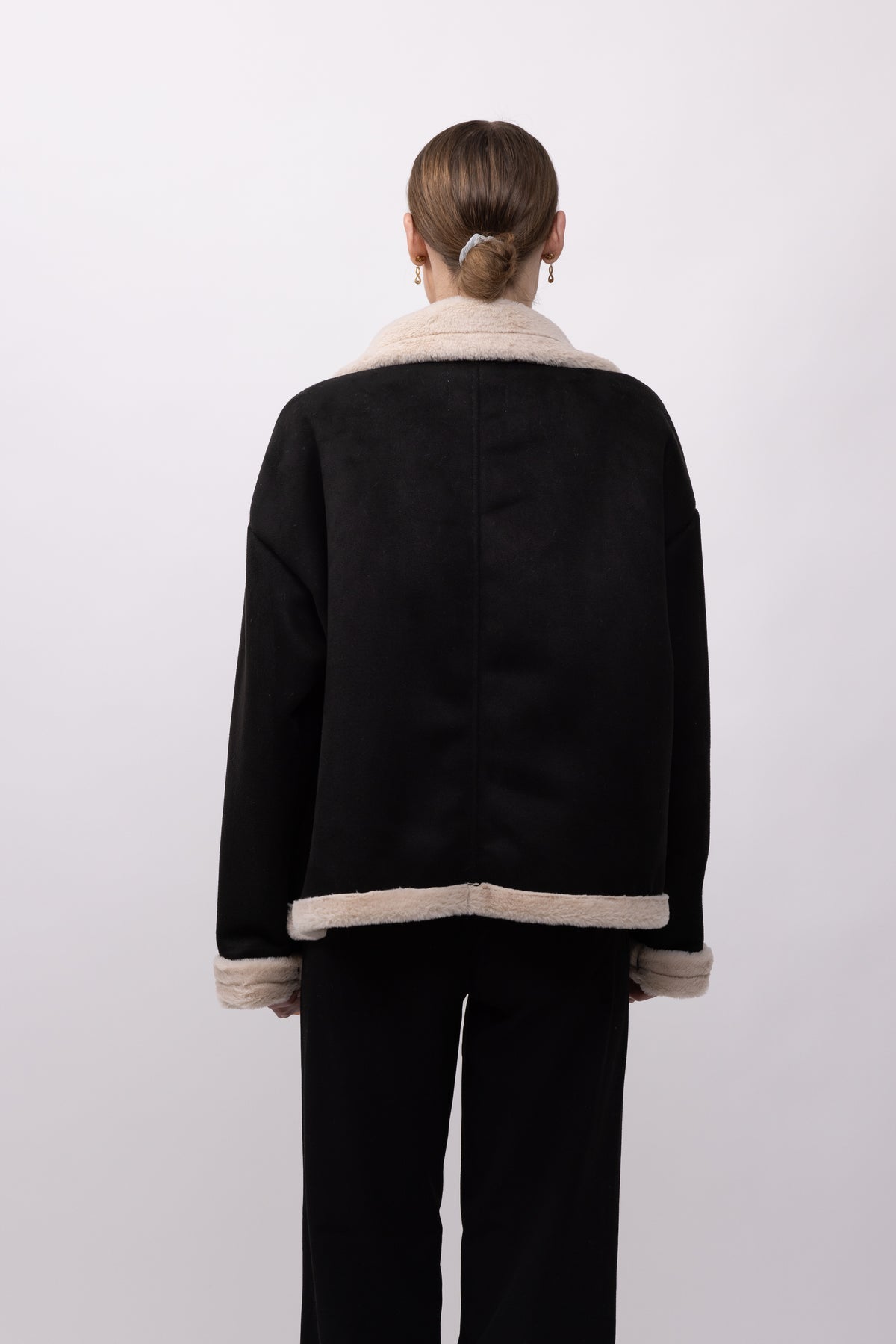MANTEAU COURT EFFET DAIM DOUBLE FACE - K-ZELL PARIS