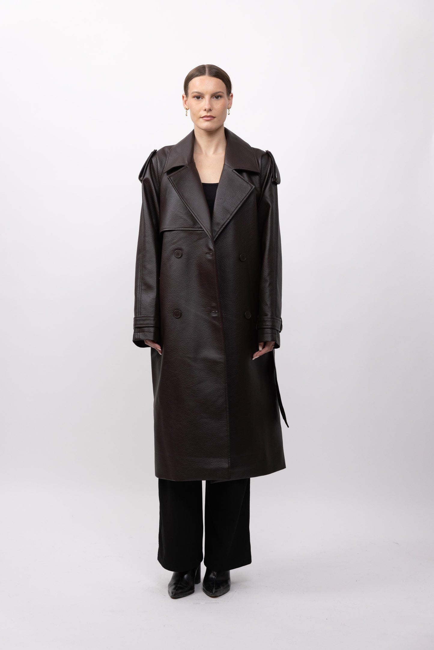 TRENCH LONG EN SIMILICUIR - K-ZELL PARIS