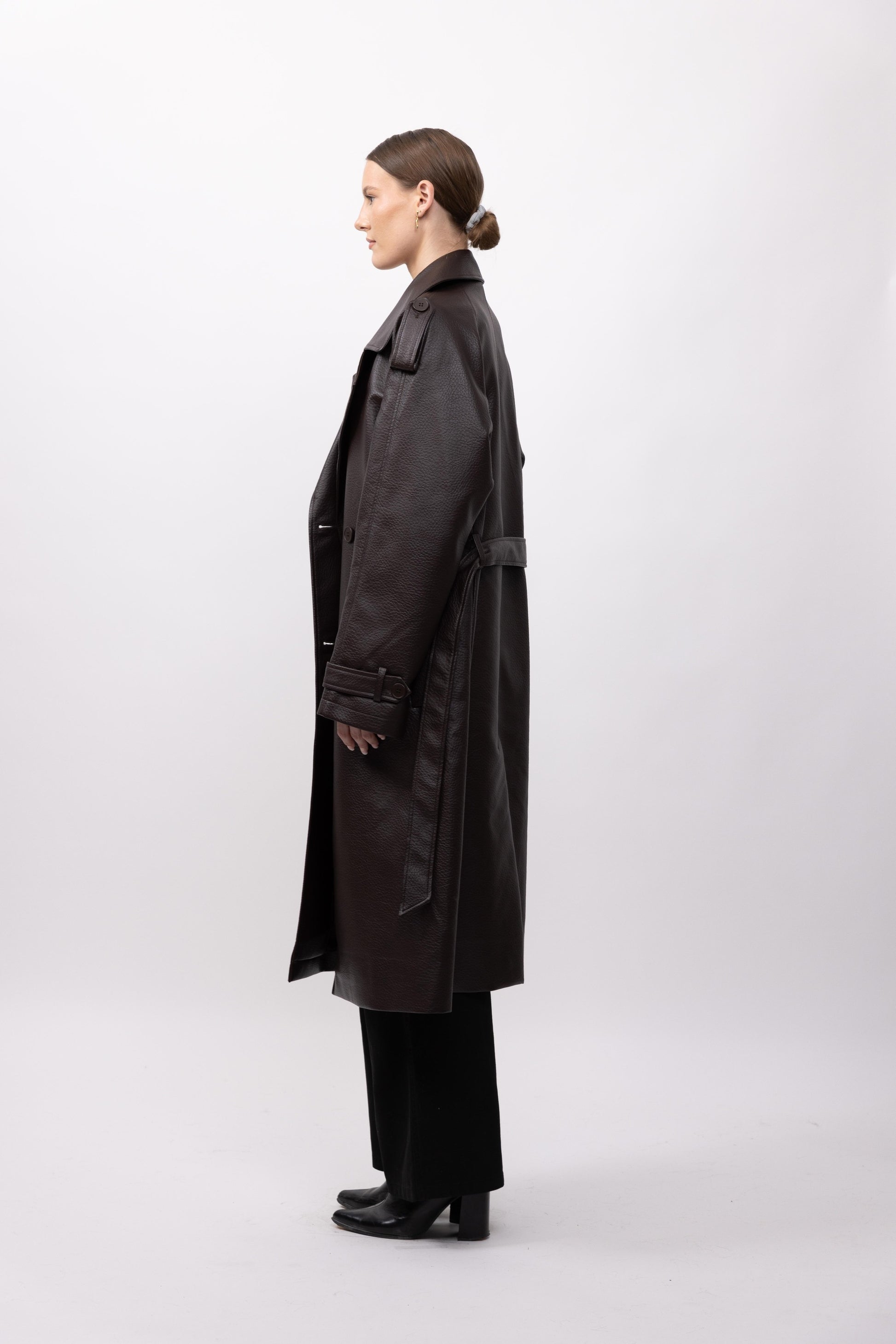 TRENCH LONG EN SIMILICUIR - K-ZELL PARIS