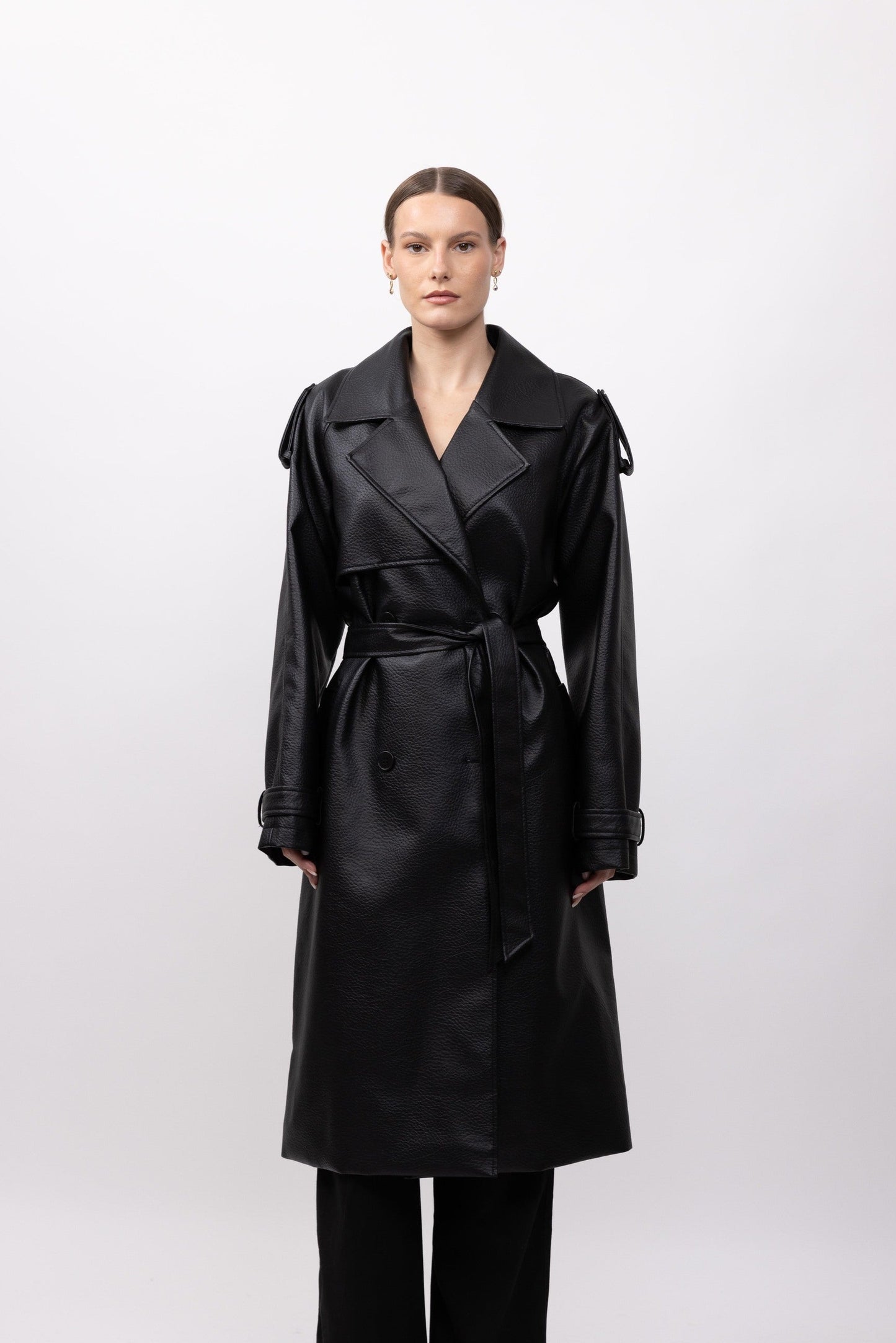 TRENCH LONG EN SIMILICUIR - K-ZELL PARIS