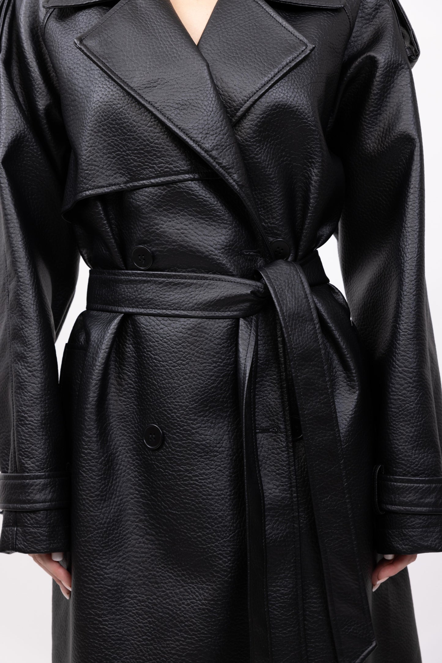 TRENCH LONG EN SIMILICUIR - K-ZELL PARIS