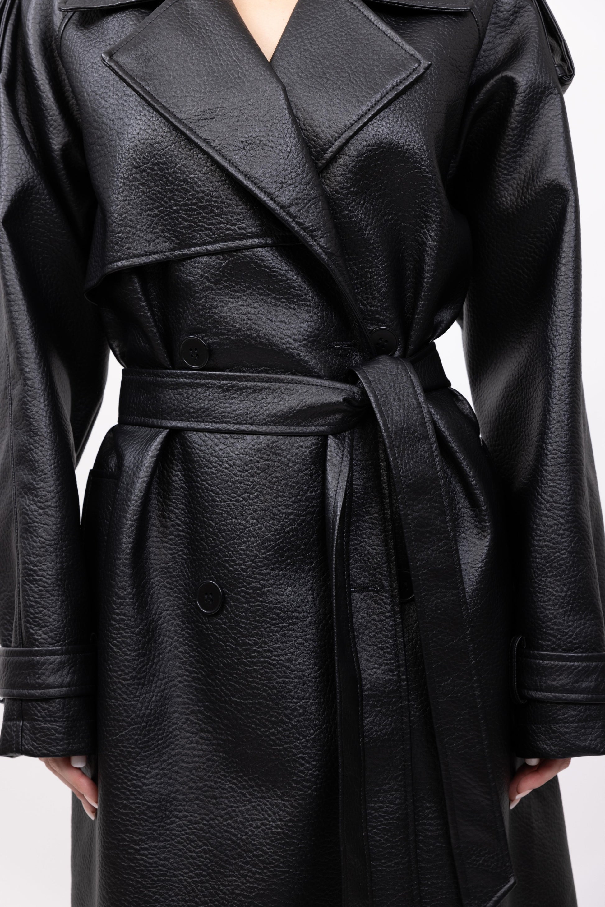 TRENCH LONG EN SIMILICUIR - K-ZELL PARIS