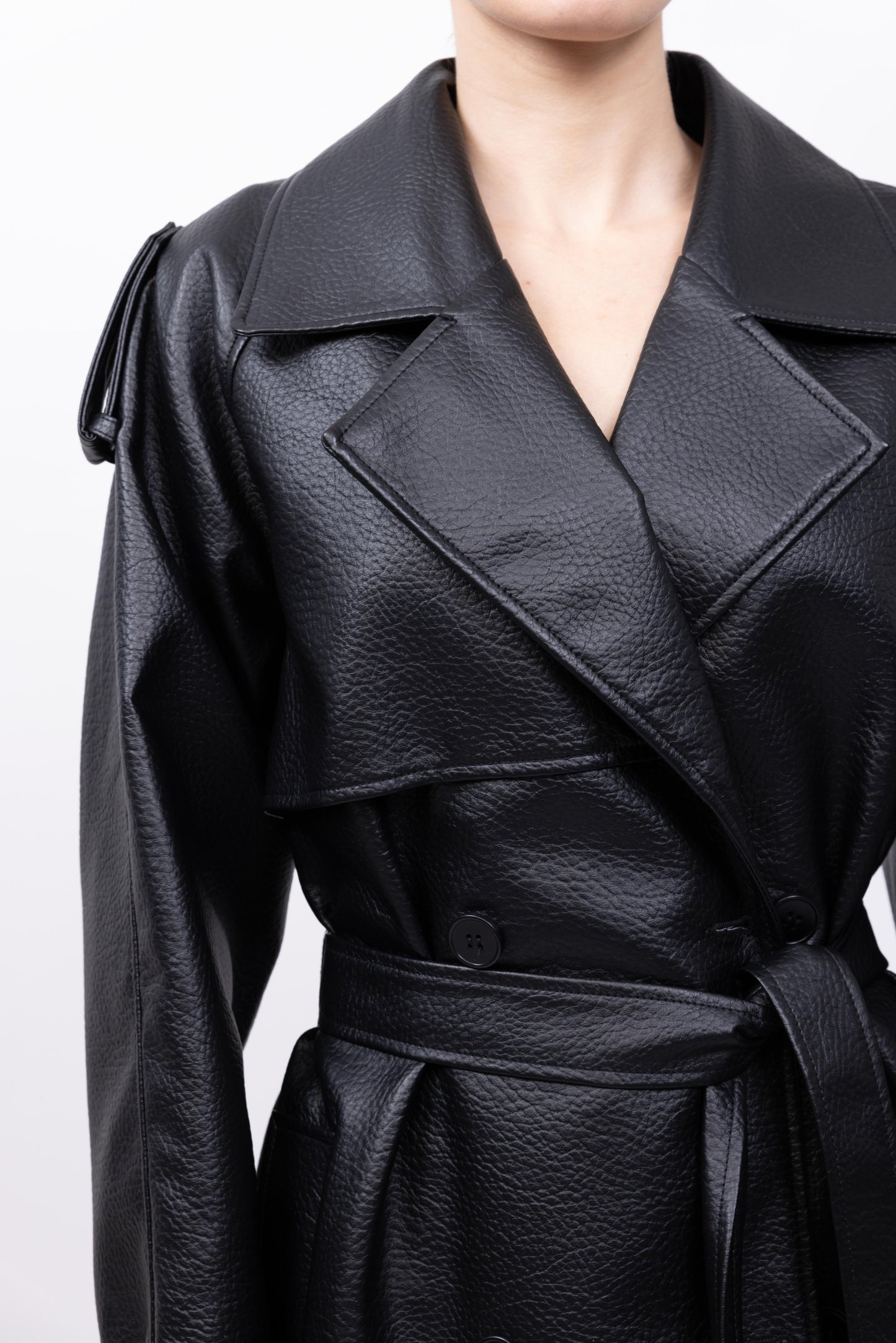 TRENCH LONG EN SIMILICUIR - K-ZELL PARIS
