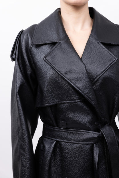 TRENCH LONG EN SIMILICUIR - K-ZELL PARIS