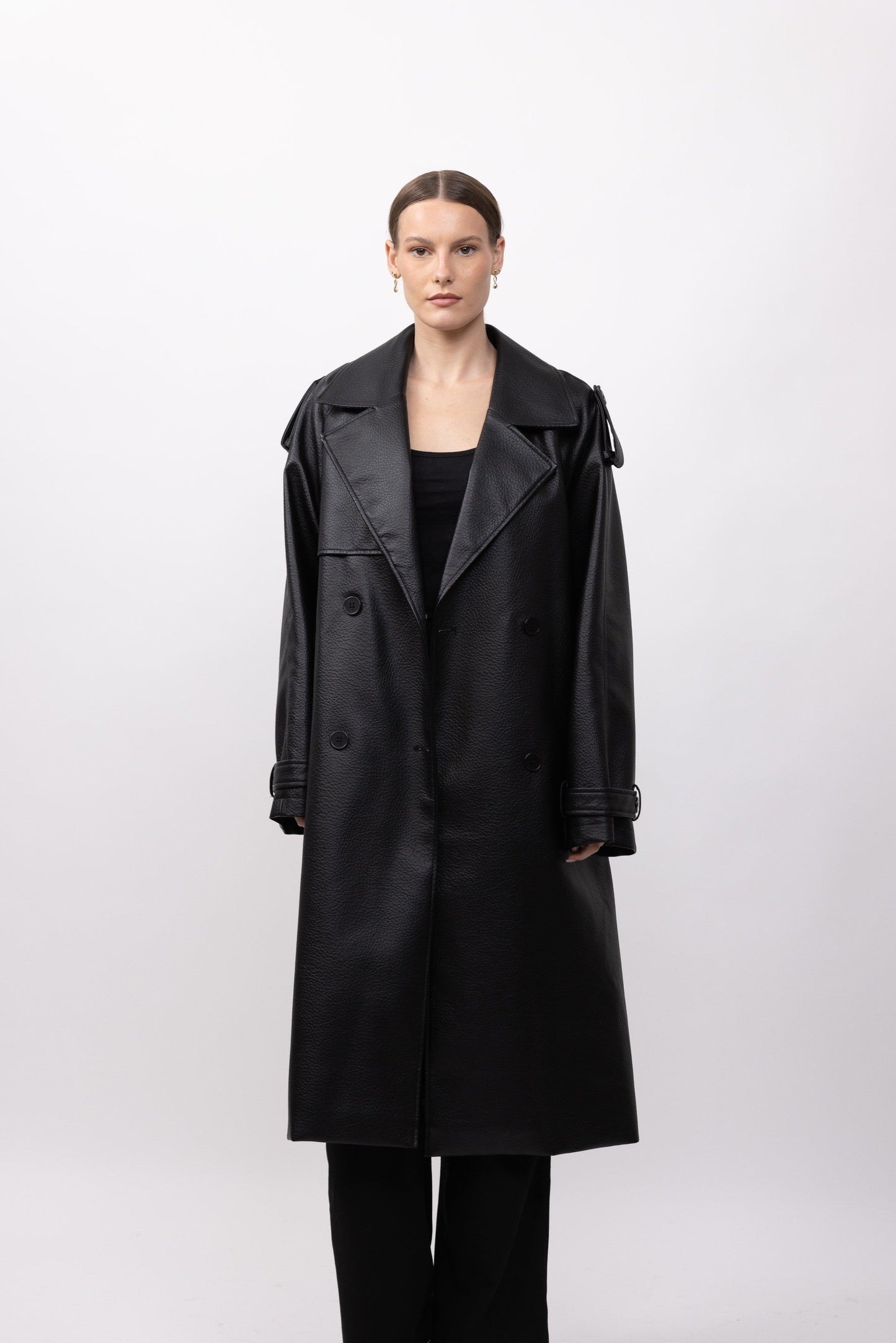 TRENCH LONG EN SIMILICUIR - K-ZELL PARIS
