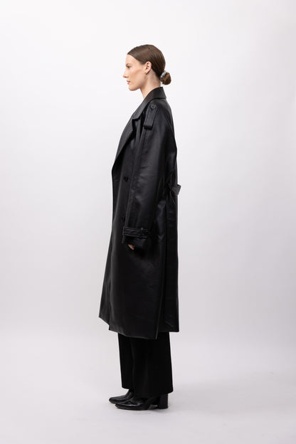 TRENCH LONG EN SIMILICUIR - K-ZELL PARIS