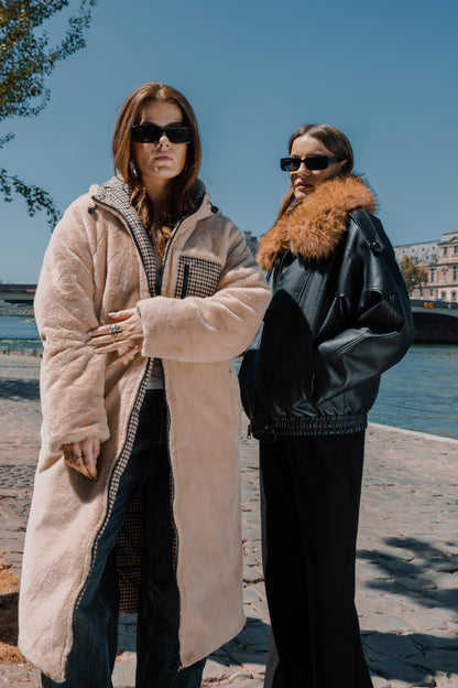 DOUDOUNE REVERSIBLE EN FAUSSE FOURRURE - K-ZELL PARIS