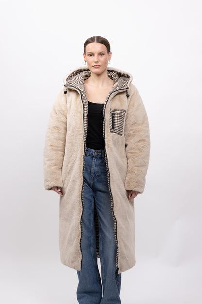 DOUDOUNE REVERSIBLE EN FAUSSE FOURRURE - K-ZELL PARIS