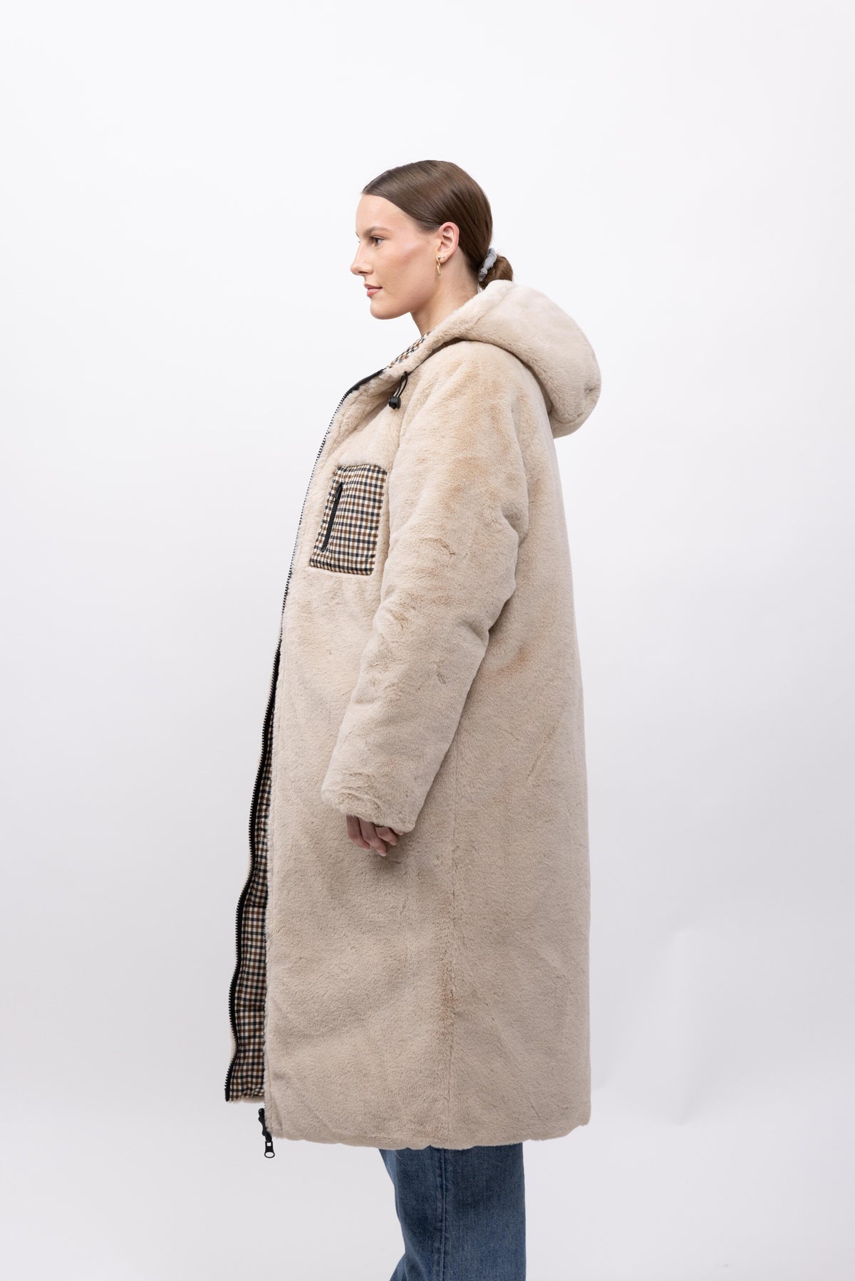 DOUDOUNE REVERSIBLE EN FAUSSE FOURRURE - K-ZELL PARIS