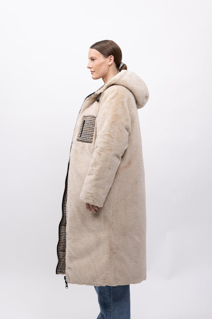 DOUDOUNE REVERSIBLE EN FAUSSE FOURRURE - K-ZELL PARIS