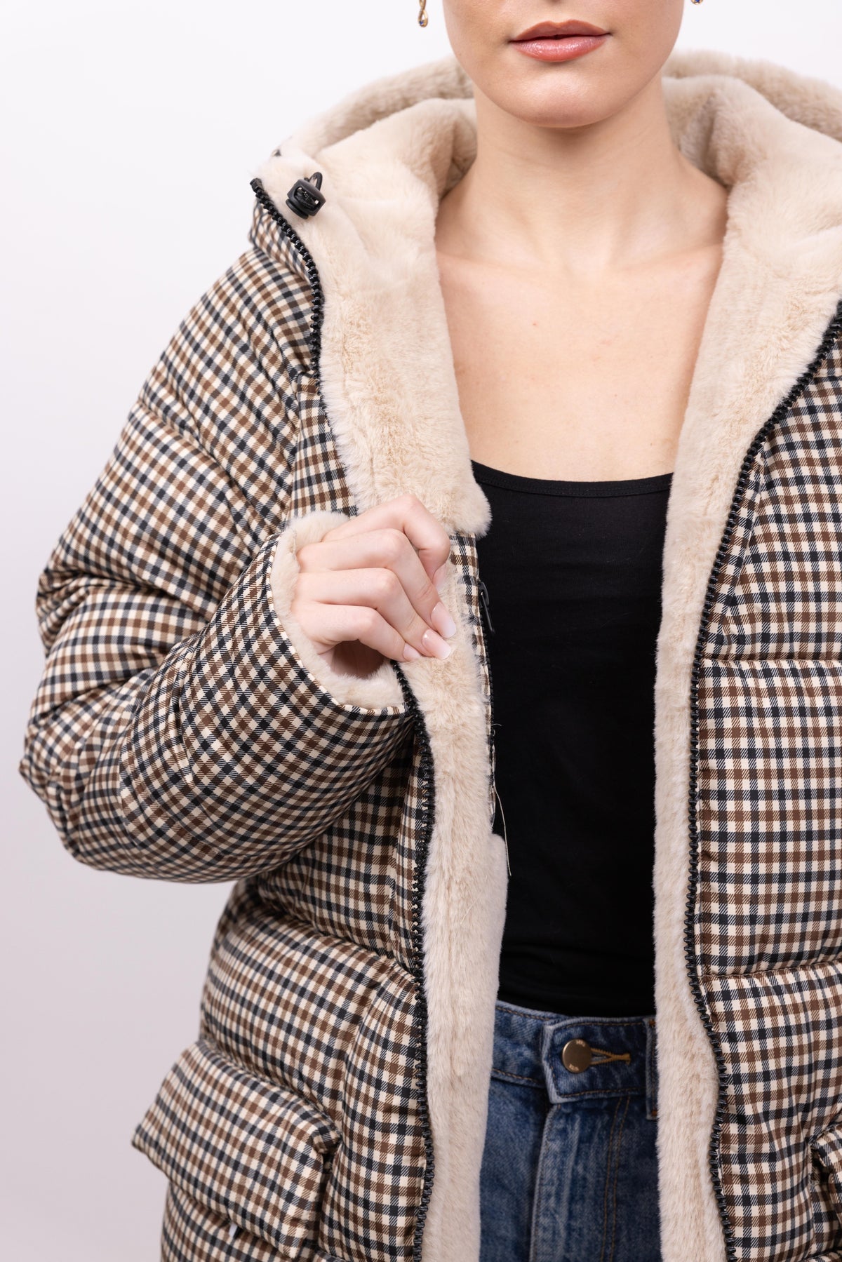 DOUDOUNE REVERSIBLE EN FAUSSE FOURRURE - K-ZELL PARIS