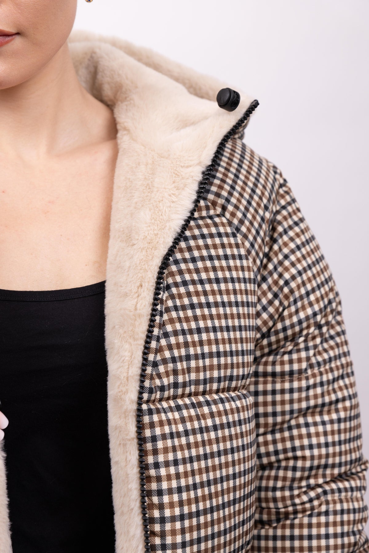 DOUDOUNE REVERSIBLE EN FAUSSE FOURRURE - K-ZELL PARIS