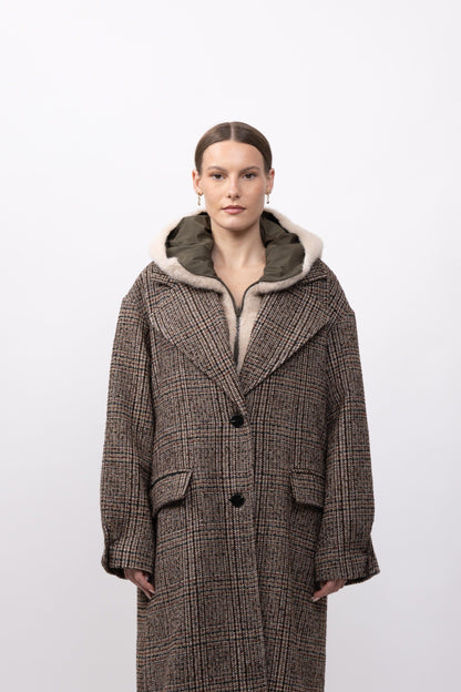 CAPUCHE DOUDOUNE REVERSIBLE FAUSSE FOURRURE - K-ZELL PARIS