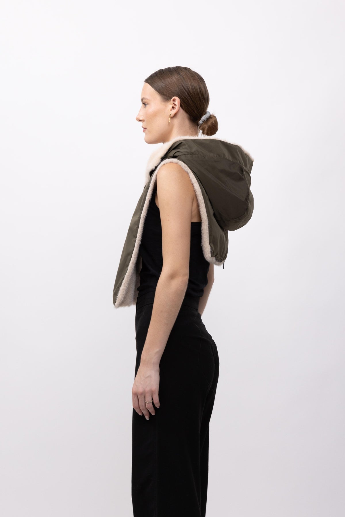 CAPUCHE DOUDOUNE REVERSIBLE FAUSSE FOURRURE - K-ZELL PARIS
