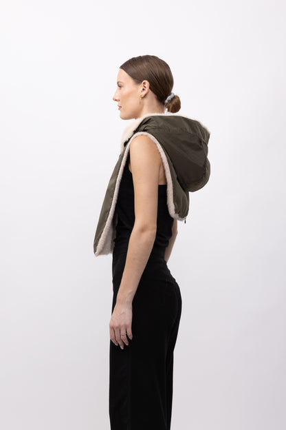 CAPUCHE DOUDOUNE REVERSIBLE FAUSSE FOURRURE - K-ZELL PARIS