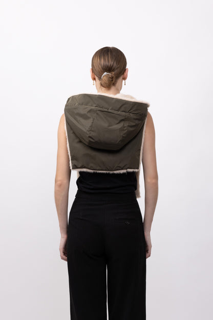 CAPUCHE DOUDOUNE REVERSIBLE FAUSSE FOURRURE - K-ZELL PARIS
