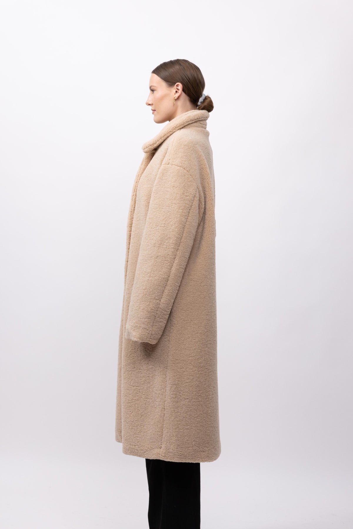 MANTEAU LONG EN FAUSSE FOURRURE MOUTON - K-ZELL PARIS