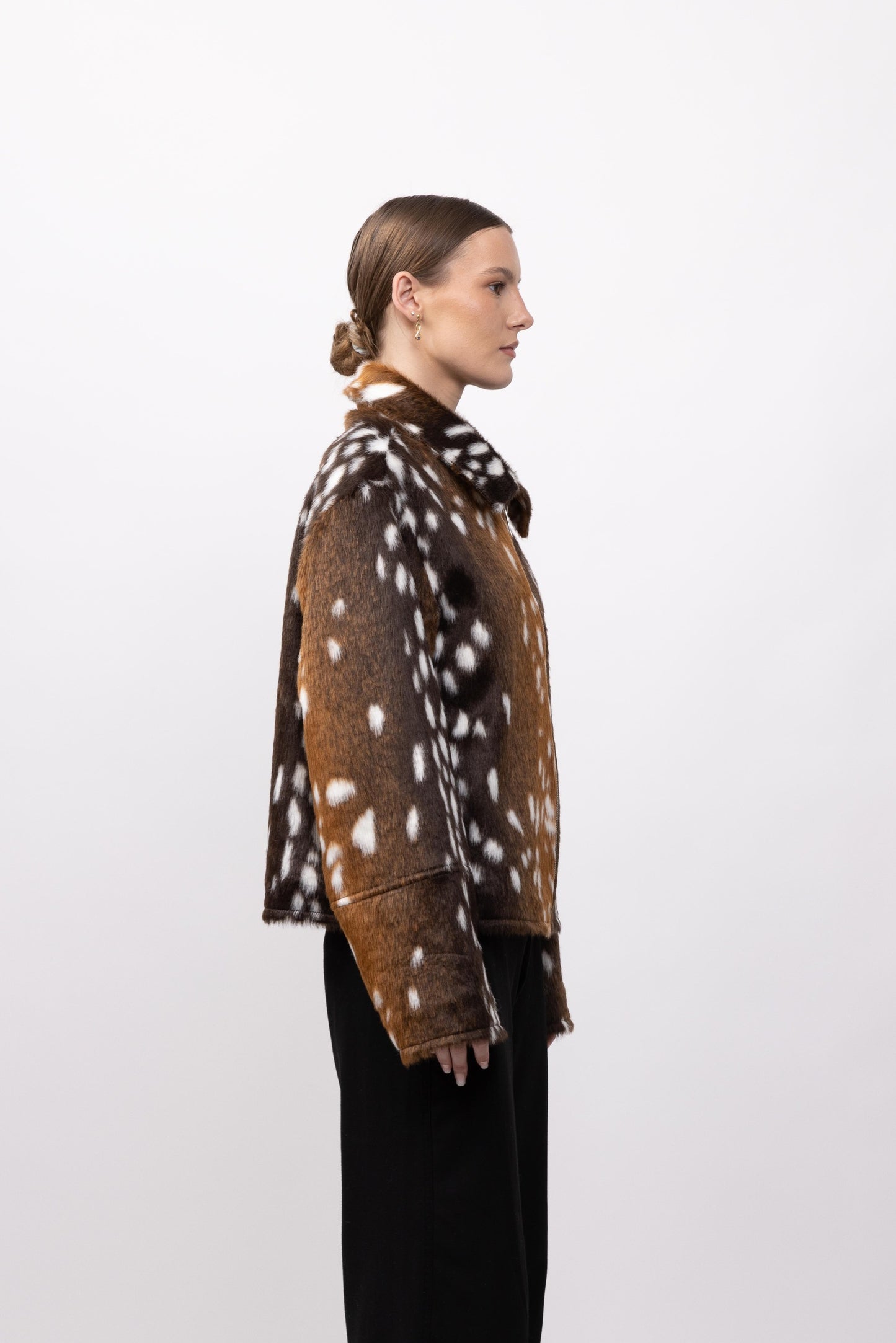 VESTE FAUSSE FOURRURE AVEC IMPRIMÉ BAMBI - K-ZELL PARIS