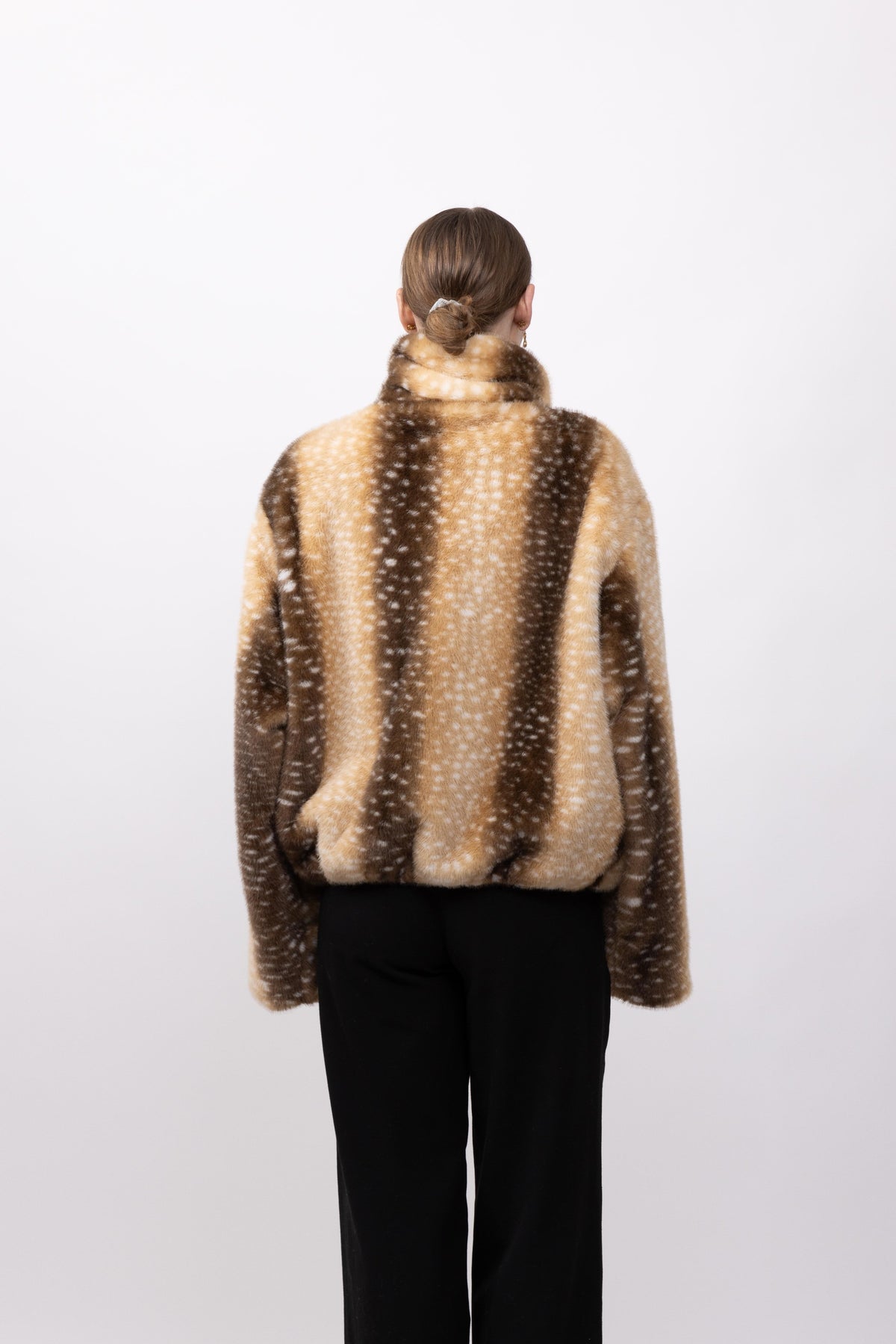 BLOUSON FAUSSE FOURRURE AVEC IMPRIMÉ BAMBI - K-ZELL PARIS