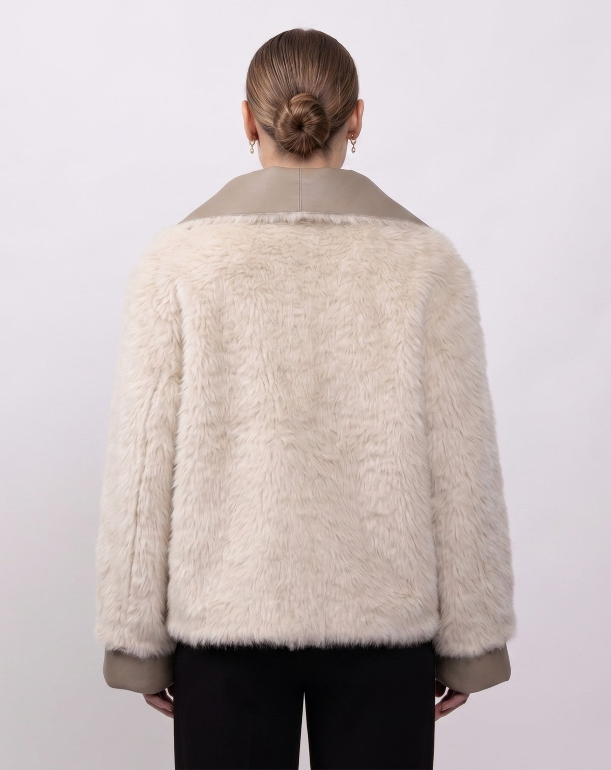 REVERSIBLE FAUX FUR SHORT COAT