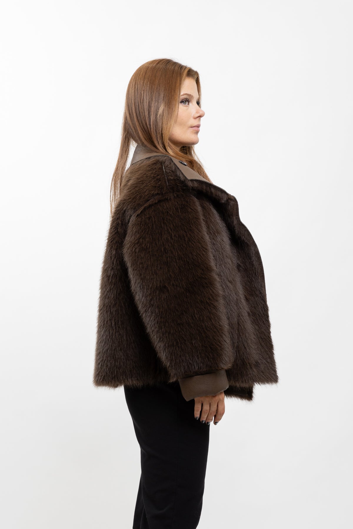 REVERSIBLE FAUX FUR SHORT COAT