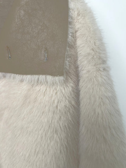 REVERSIBLE FAUX FUR SHORT COAT