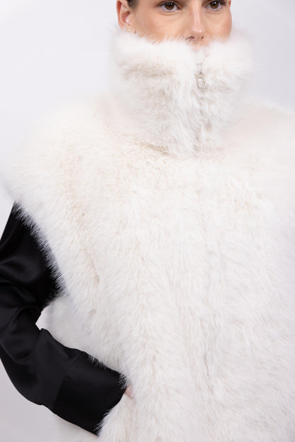 GILET EN FAUSSE FOURRURE EFFET RENARD - K-ZELL PARIS