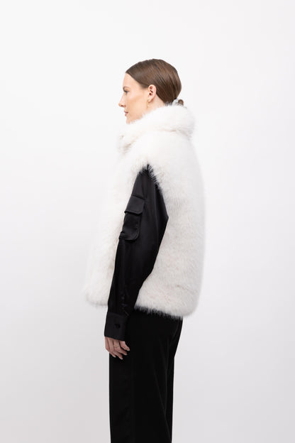 GILET EN FAUSSE FOURRURE EFFET RENARD - K-ZELL PARIS